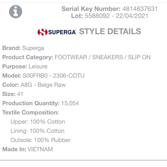 SUPERGA 2306 Cotu Platform Beige Platform Slip-on Sneaker - Picture 9 of 9